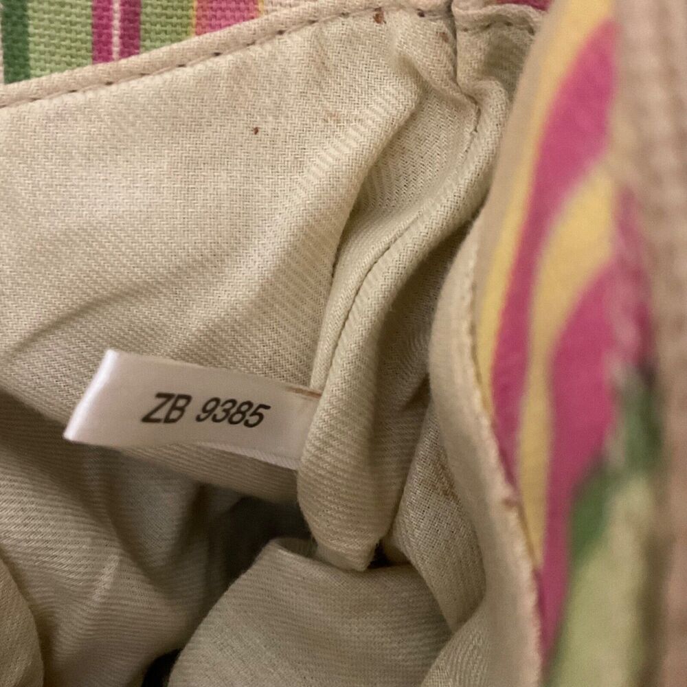 Fossil Woven Straw Baguette Handbag in Cream/Tan One Size striped liner - Picture 12 of 16